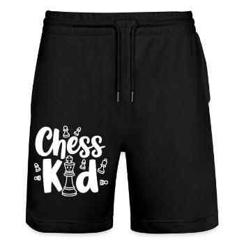 Chess Kid Chess Kids Dictons Citations - Short de jogging bio TRAINER Stanley/Stella unisexe - noir - Devant - Nik (191cm) & Marisol (170cm)