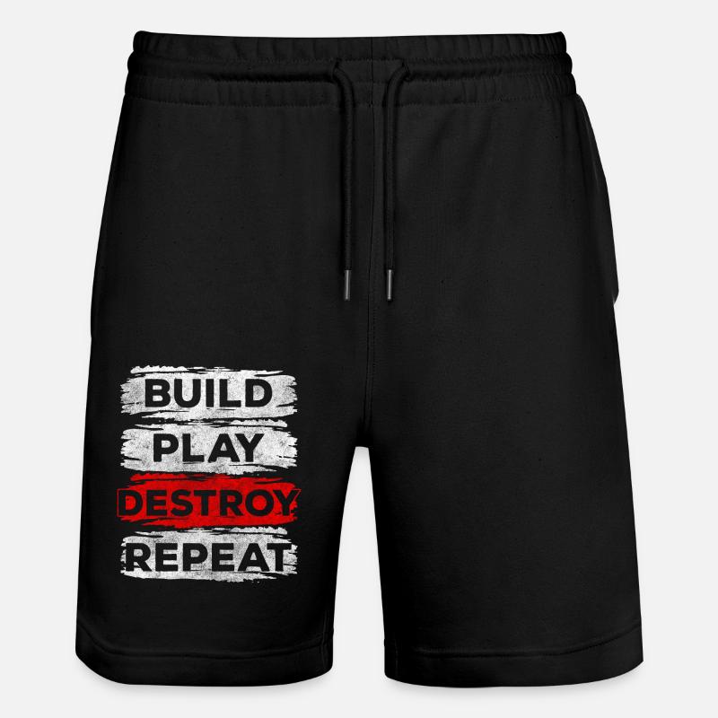 Building blocks Children's World - Stanley/Stella Trainer Unisex Organic Jogging Shorts - black