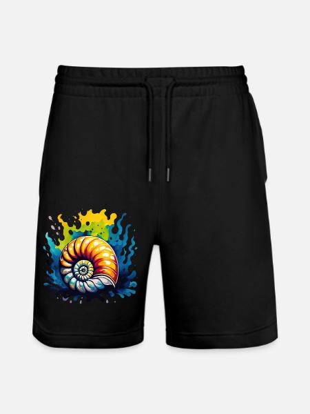 Geology - Fossil - Stanley/Stella Trainer Unisex Organic Jogging Shorts - black