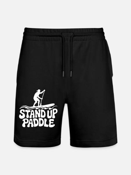 SUP Stand Up Paddle - Stanley/Stella Trainer Unisex Organic Jogging Shorts - black