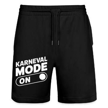 Mode Karneval sur Fasching Fasnet - Short de jogging bio TRAINER Stanley/Stella unisexe - noir - Devant - Nik (191cm) & Marisol (170cm)