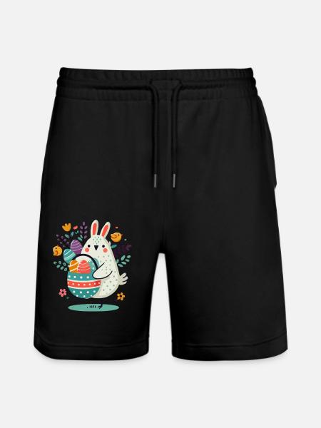 Sweet Easter motif - Stanley/Stella Trainer Unisex Organic Jogging Shorts - black