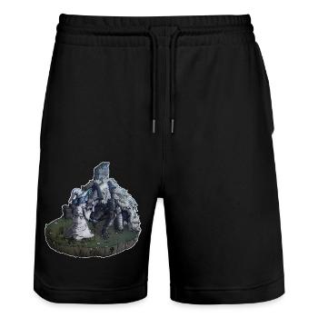 Ranni and Blaidd - Stanley/Stella Trainer Unisex Organic Jogging Shorts - black - Front - Nik (191cm) & Marisol (170cm)