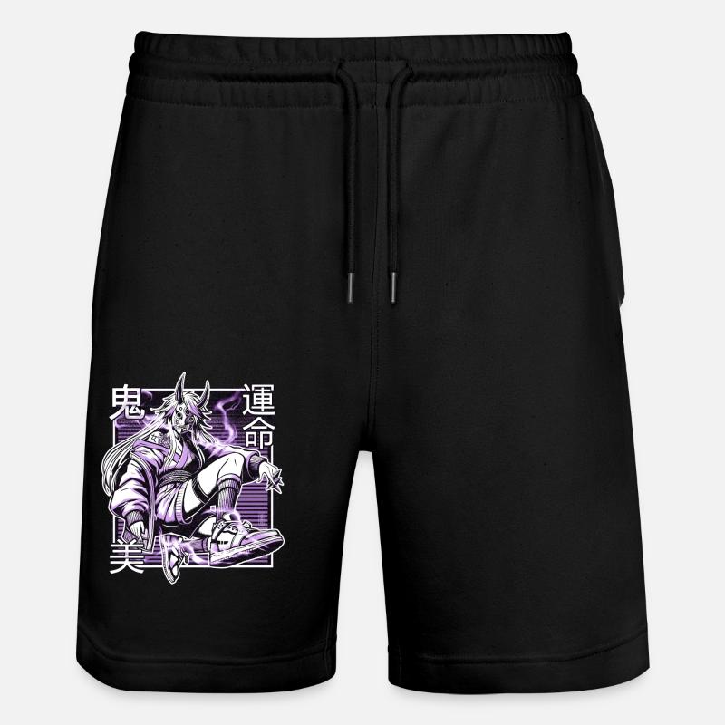Démon Kunoichi Violet - Short de jogging bio TRAINER Stanley/Stella unisexe - noir