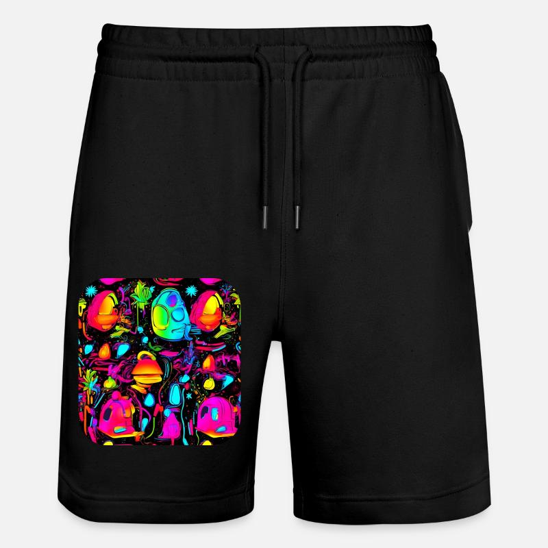 Néon Créatif Cyberglow Style Moderne - Short de jogging bio TRAINER Stanley/Stella unisexe - noir