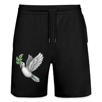 Liberté - Short de jogging bio TRAINER Stanley/Stella unisexe - noir - Devant - Nik (191cm) & Marisol (170cm)