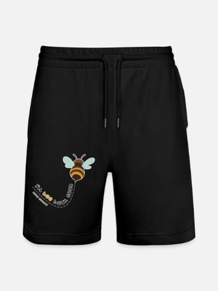 I'll bee back soon - Stanley/Stella Trainer Unisex Organic Jogging Shorts - black