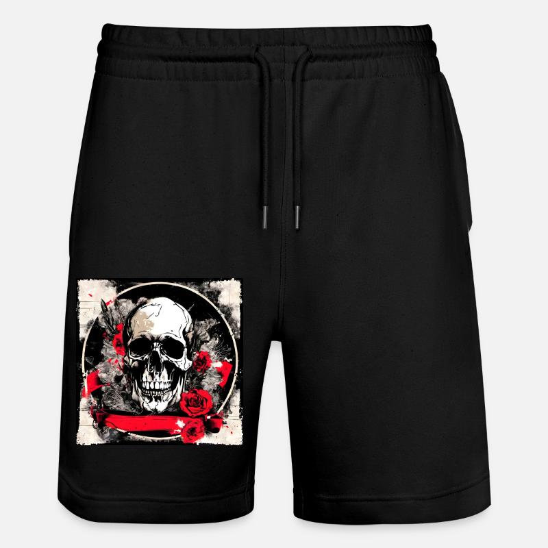 Crâne Tatouage Heavy Metal Rocker - Short de jogging bio TRAINER Stanley/Stella unisexe - noir