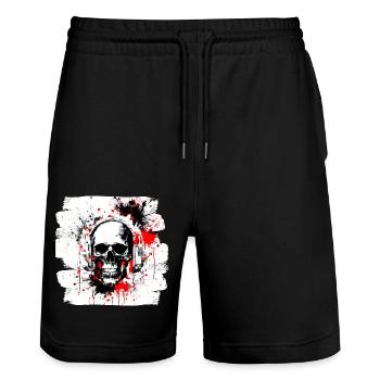 Trash Polka Tattoo Heavy Metal Style - Short de jogging bio TRAINER Stanley/Stella unisexe - noir - Devant - Nik (191cm) & Marisol (170cm)