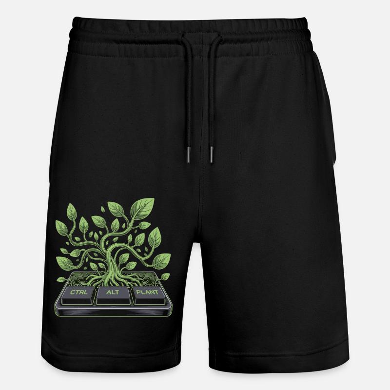 ctrl alt plant garden design - Stanley/Stella Trainer Unisex Organic Jogging Shorts - black