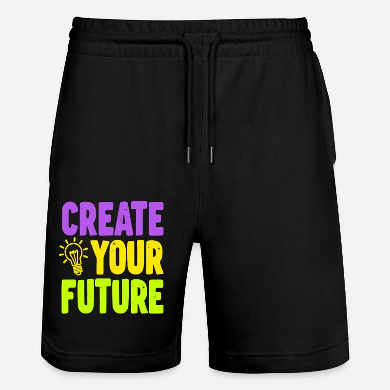 Create Your Future Light Bulb - Stanley/Stella Trainer Unisex Organic Jogging Shorts - black