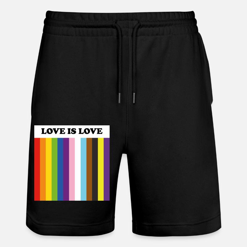 Fierté inclusive : l’amour, c’est l’amour - Short de jogging bio TRAINER Stanley/Stella unisexe - noir