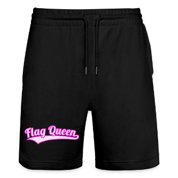 Flag Football Queen Players Girls Women - Stanley/Stella Trainer Unisex Organic Jogging Shorts - black - Front - Nik (191cm) & Marisol (170cm)