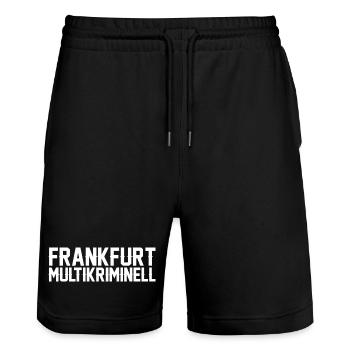 Frankfurt Multikriminell white - Stanley/Stella Unisex Bio Joggingshorts Trainer  - Schwarz - Vorne - Nik (191cm) & Marisol (170cm)