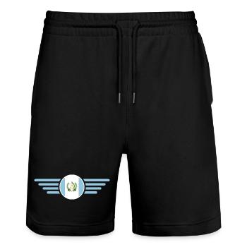 J’aime la Grèce, Style Design T-Shirt - Short de jogging bio TRAINER Stanley/Stella unisexe - noir - Devant - Nik (191cm) & Marisol (170cm)