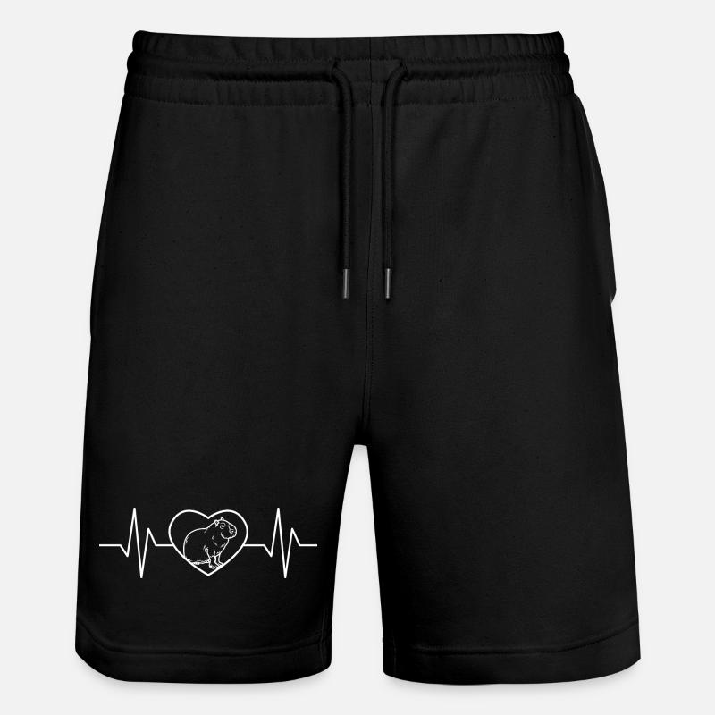 Cœur de Capybara - Short de jogging bio TRAINER Stanley/Stella unisexe - noir