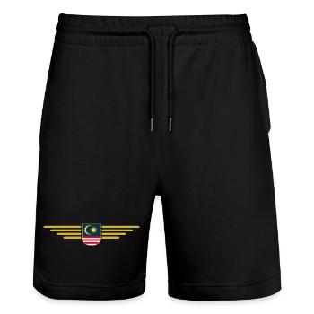 Malaisie Fan Outfit T Shirt Design - Short de jogging bio TRAINER Stanley/Stella unisexe - noir - Devant - Nik (191cm) & Marisol (170cm)