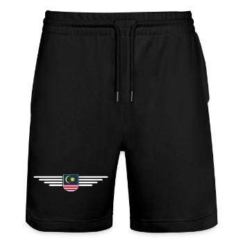 Malaisie Fan Outfit T Shirt Design - Short de jogging bio TRAINER Stanley/Stella unisexe - noir - Devant - Nik (191cm) & Marisol (170cm)