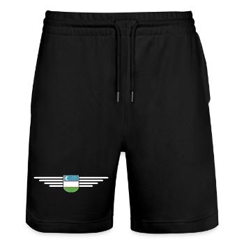 T-shirt de l’Ouzbékistan – Fierté et culture - Short de jogging bio TRAINER Stanley/Stella unisexe - noir - Devant - Nik (191cm) & Marisol (170cm)