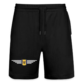 Barbados T-Shirt: Karibik-Feeling pur - Stanley/Stella Unisex Bio Joggingshorts Trainer  - Schwarz - Vorne - Nik (191cm) & Marisol (170cm)
