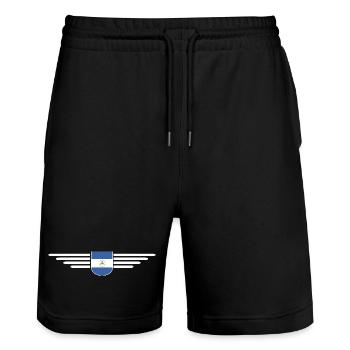 Nicaragua T-Shirt Design - Stanley/Stella Unisex Bio Joggingshorts Trainer  - Schwarz - Vorne - Nik (191cm) & Marisol (170cm)