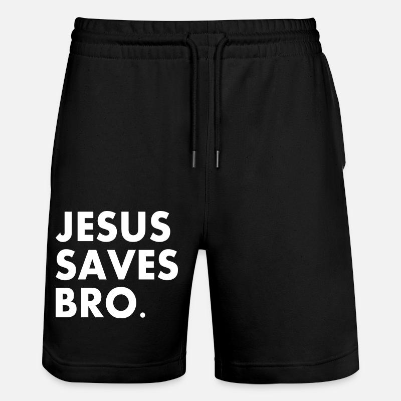 Jesus saves bro - Short de jogging bio TRAINER Stanley/Stella unisexe - noir