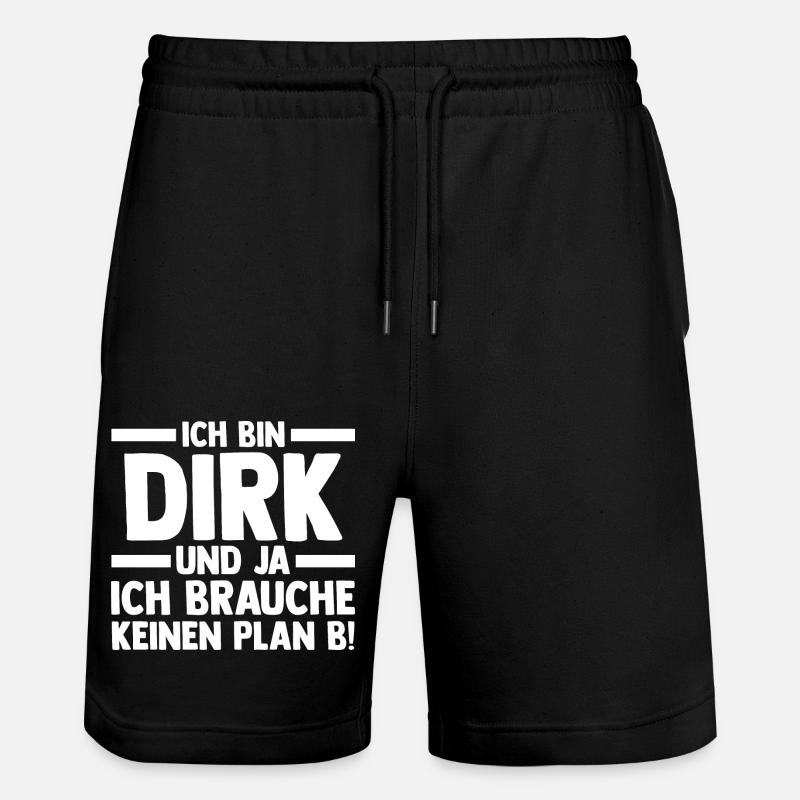 First name Dirk - Stanley/Stella Trainer Unisex Organic Jogging Shorts - black