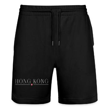 I Love Hong Kong, Style Design T-Shirt - Stanley/Stella Trainer Unisex Organic Jogging Shorts - black - Front - Nik (191cm) & Marisol (170cm)