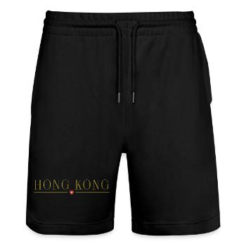 I Love Hong Kong, Style Design T-Shirt - Stanley/Stella Trainer Unisex Organic Jogging Shorts - black - Front - Nik (191cm) & Marisol (170cm)