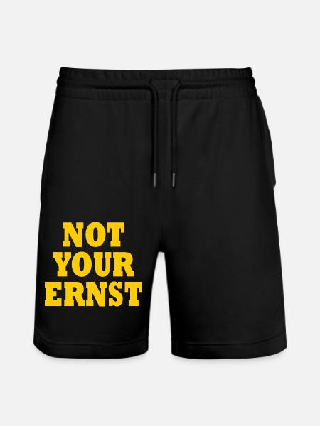 Not your ernst - Stanley/Stella Unisex Bio Joggingshorts Trainer - Schwarz