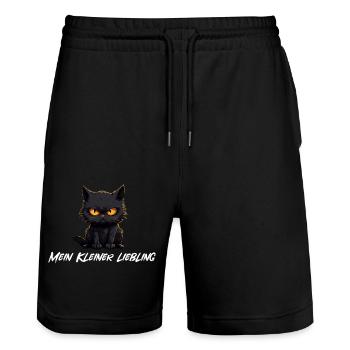 Chat Noir Mon Petit Chéri - Short de jogging bio TRAINER Stanley/Stella unisexe - noir - Devant - Nik (191cm) & Marisol (170cm)