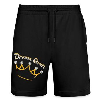Reine du drame - Short de jogging bio TRAINER Stanley/Stella unisexe - noir - Devant - Nik (191cm) & Marisol (170cm)