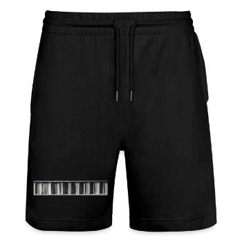 Inner Journey - Stanley/Stella Trainer Unisex Organic Jogging Shorts - black - Front - Nik (191cm) & Marisol (170cm)