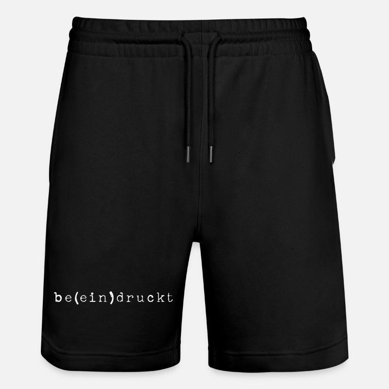 IMPRESSES PUN WHITE - Stanley/Stella Trainer Unisex Organic Jogging Shorts - black