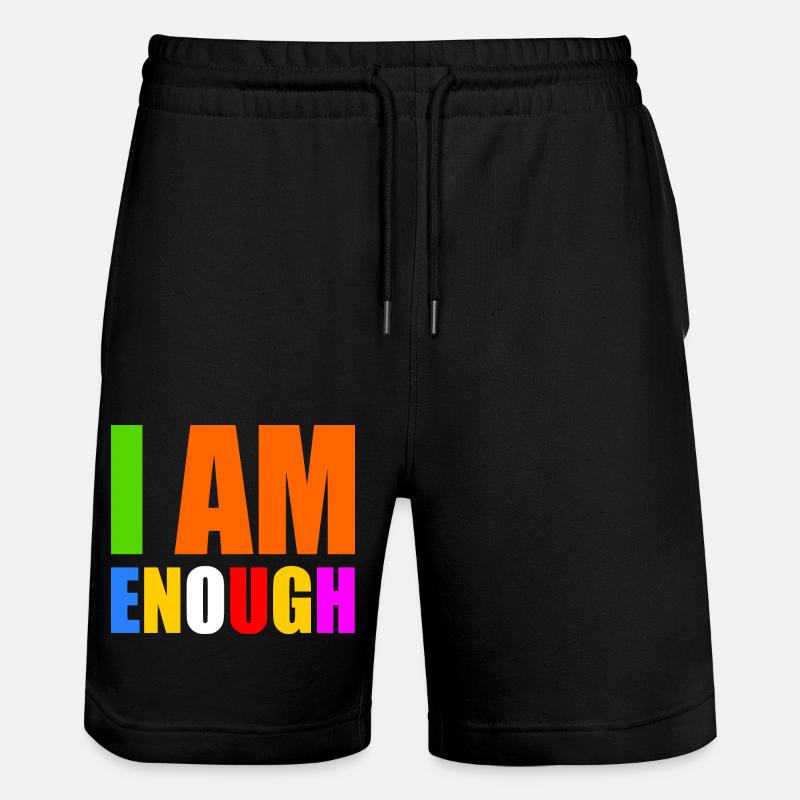 I am enough - Short de jogging bio TRAINER Stanley/Stella unisexe - noir