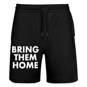Bring them home - Short de jogging bio TRAINER Stanley/Stella unisexe - noir - Devant - Nik (191cm) & Marisol (170cm)