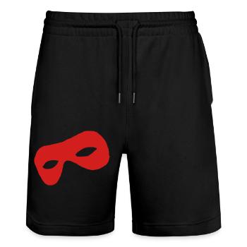 Red Mask: Focus on Mysticism - Stanley/Stella Trainer Unisex Organic Jogging Shorts - black - Front - Nik (191cm) & Marisol (170cm)