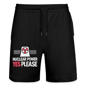 Nuclear Power Yes Please - Pro Clean Energy - Stanley/Stella Trainer Unisex Organic Jogging Shorts - black - Front - Nik (191cm) & Marisol (170cm)