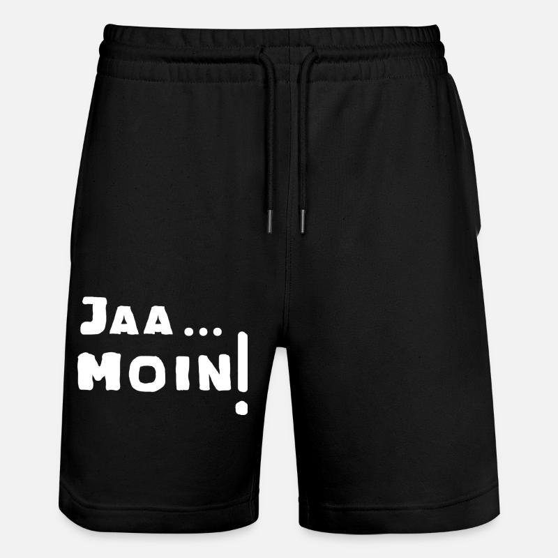 moin! - Stanley/Stella Unisex Bio Joggingshorts Trainer  - Schwarz