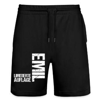 Emil - Short de jogging bio TRAINER Stanley/Stella unisexe - noir - Devant - Nik (191cm) & Marisol (170cm)