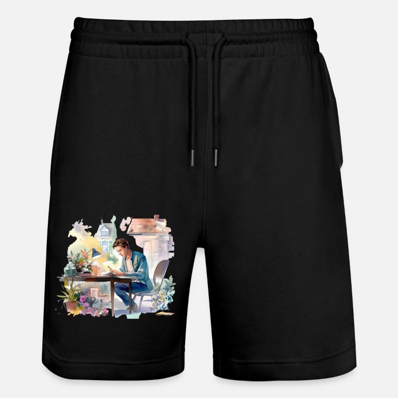 Alone without you - Stanley/Stella Trainer Unisex Organic Jogging Shorts - black