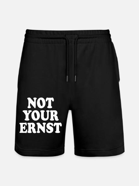 Not your ernst - Stanley/Stella Unisex Bio Joggingshorts Trainer  - Schwarz