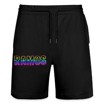 Ramos RS Arc-en-ciel - Short de jogging bio TRAINER Stanley/Stella unisexe - noir - Devant - Nik (191cm) & Marisol (170cm)