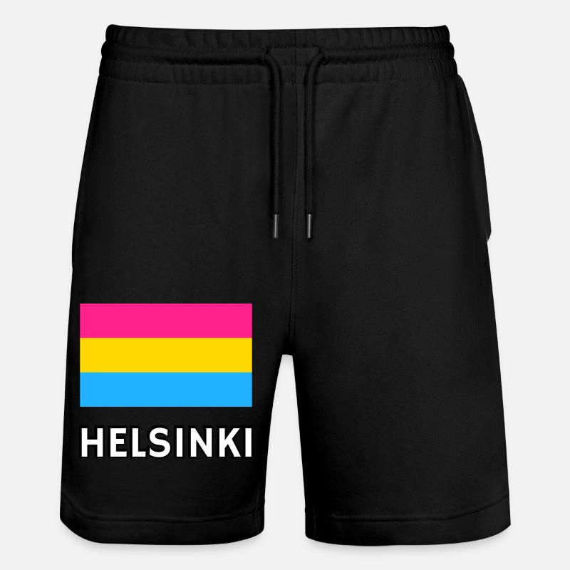 Pan Pride Drapeau Helsinki - Short de jogging bio TRAINER Stanley/Stella unisexe - noir