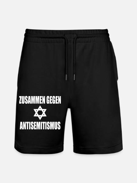 zusammen gegen antisemitismus - Stanley/Stella Unisex Bio Joggingshorts Trainer - Schwarz
