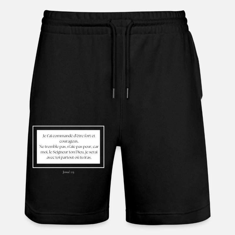 Josué 1.9 - Short de jogging bio TRAINER Stanley/Stella unisexe - noir