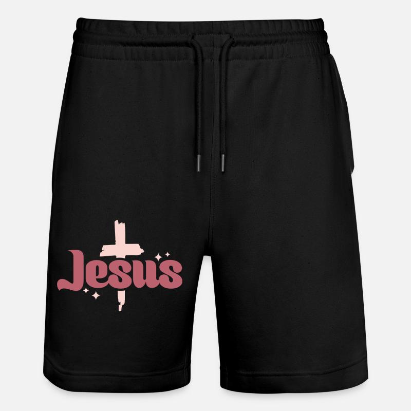Jésus - Short de jogging bio TRAINER Stanley/Stella unisexe - noir