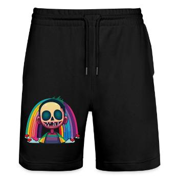 Pride Zombie 13 - Stanley/Stella Unisex Bio Joggingshorts Trainer  - Schwarz - Vorne - Nik (191cm) & Marisol (170cm)