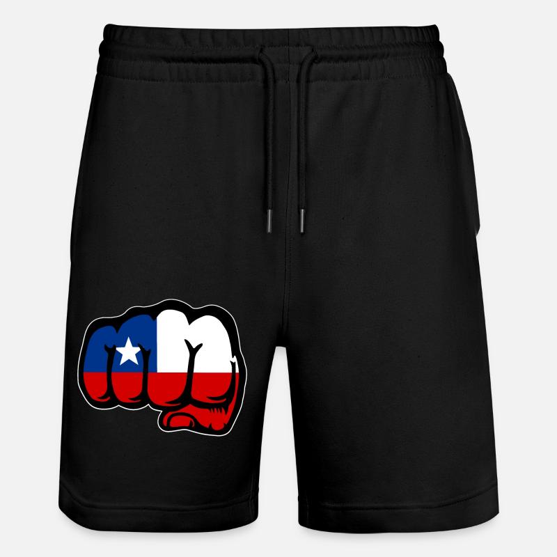Chile Flagge Faust - Stanley/Stella Unisex Bio Joggingshorts Trainer  - Schwarz