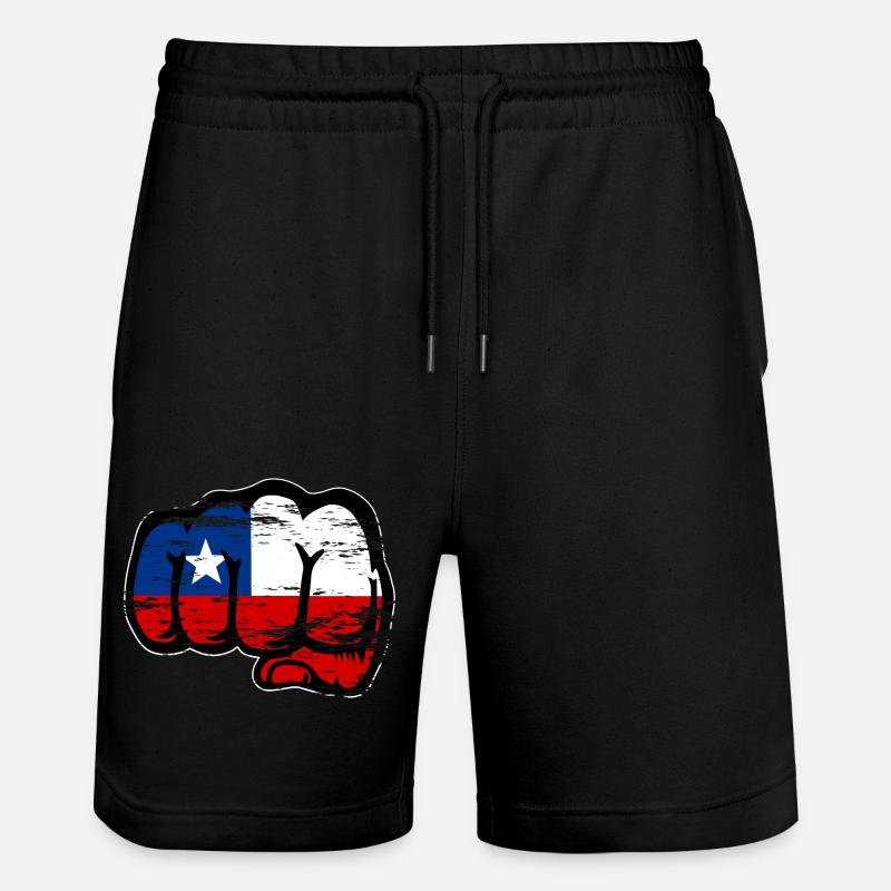 Poing du drapeau chilien utilisé - Short de jogging bio TRAINER Stanley/Stella unisexe - noir